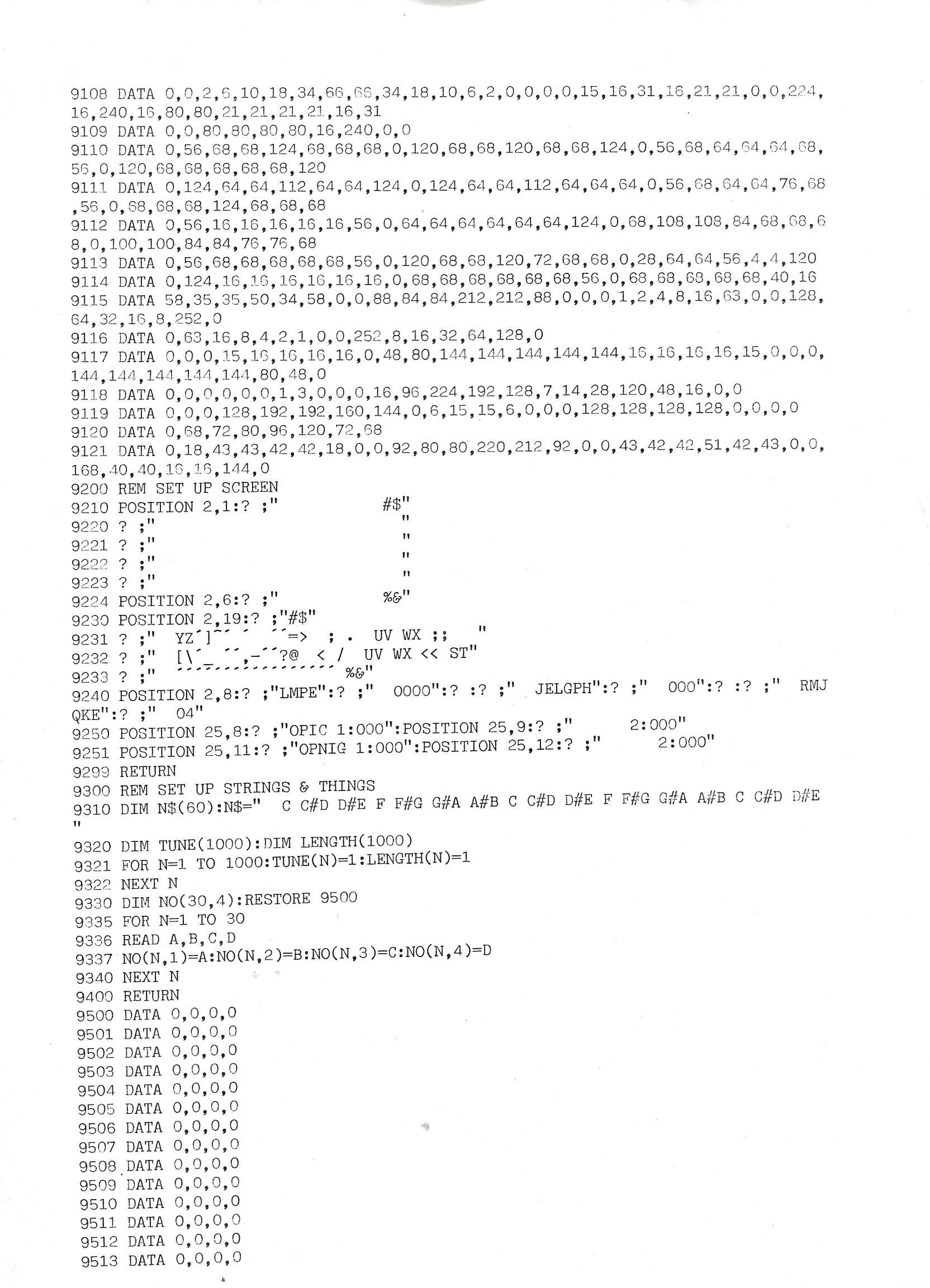 BASIC program listing 3