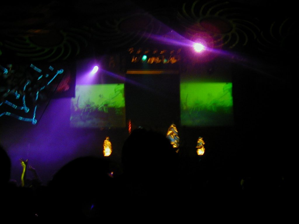 An earlier Overscan live visual performance
